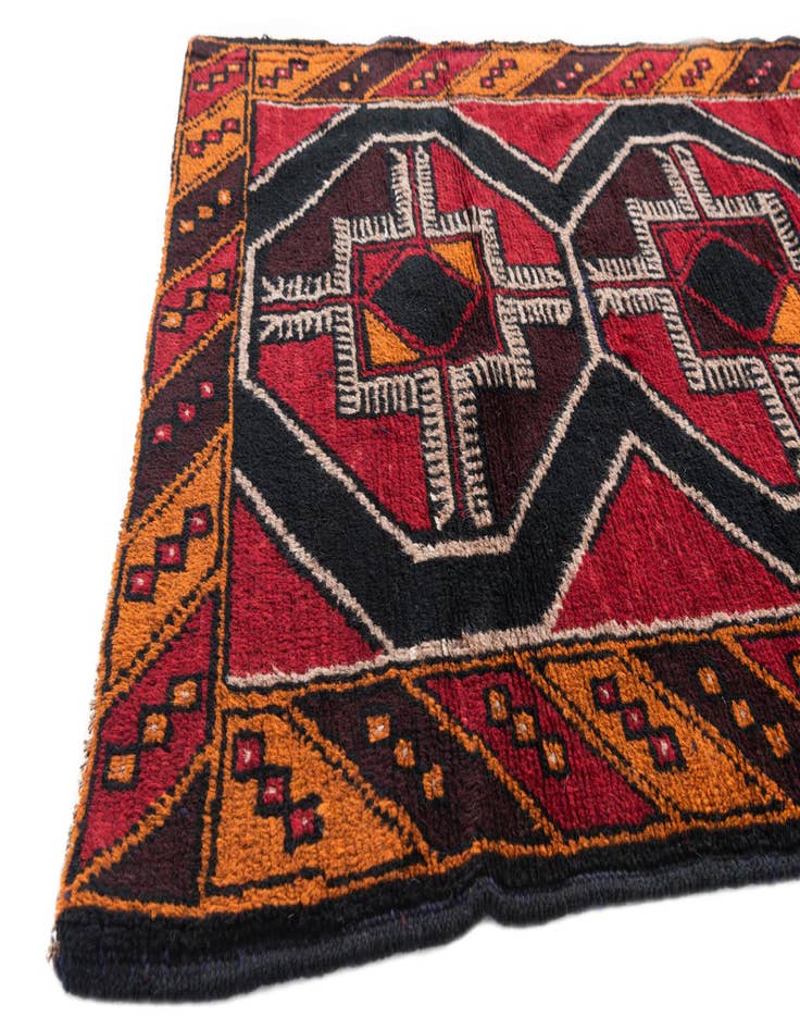 Detail image of  3' x 4' 8  Hand Knotted Balouch Persian Wool Rug