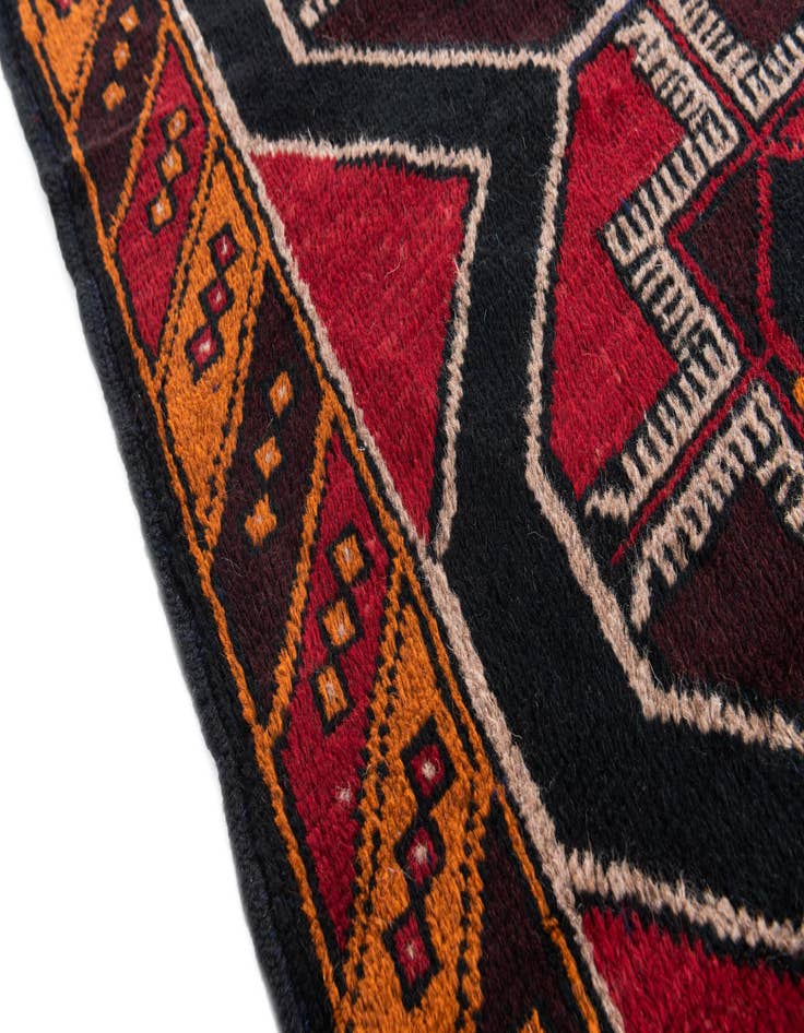 Detail image of  3' x 4' 8  Hand Knotted Balouch Persian Wool Rug