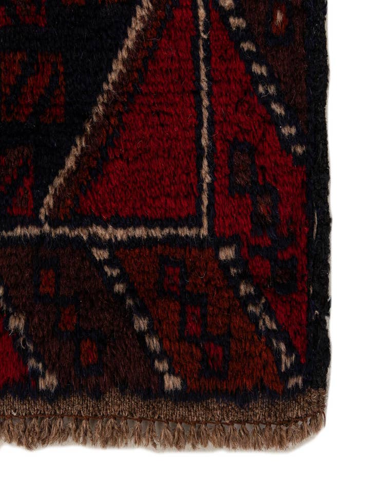 Detail image of  2' 10 x 4' 7  Hand Knotted Balouch Persian Wool Rug