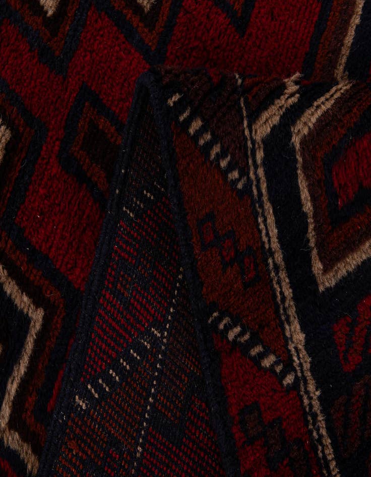 Detail image of  2' 10 x 4' 7  Hand Knotted Balouch Persian Wool Rug