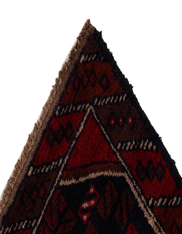 Detail image of  2' 10 x 4' 7  Hand Knotted Balouch Persian Wool Rug