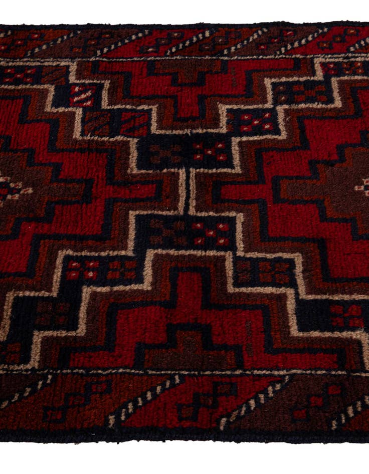 Detail image of  2' 10 x 4' 7  Hand Knotted Balouch Persian Wool Rug