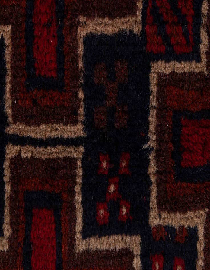 Detail image of  2' 10 x 4' 7  Hand Knotted Balouch Persian Wool Rug