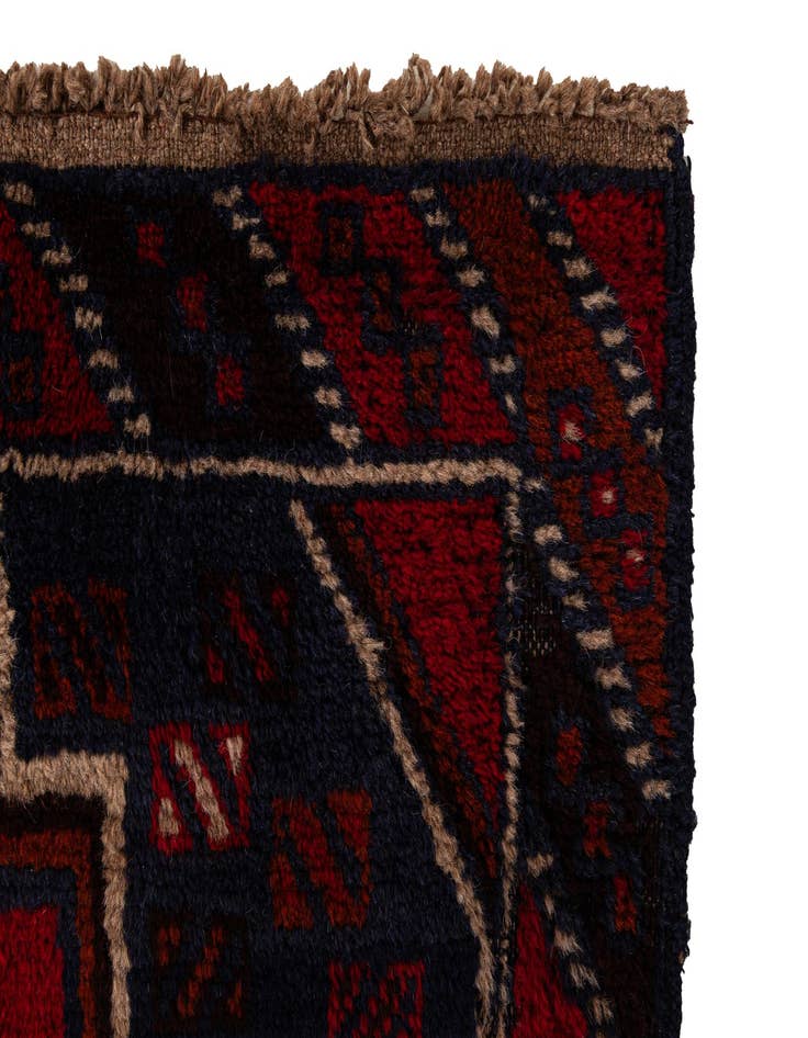 Detail image of  2' 10 x 4' 7  Hand Knotted Balouch Persian Wool Rug