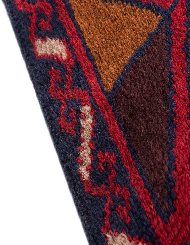 Detail image of  2' 10 x 4' 5  Hand Knotted Balouch Persian Wool Rug