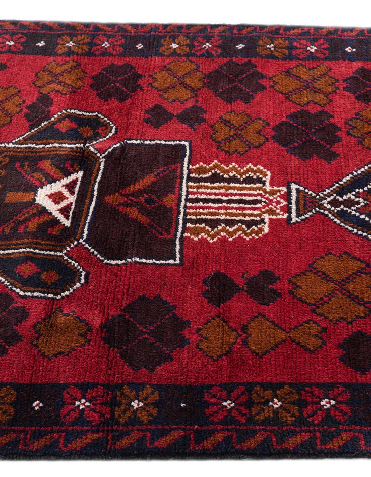 Detail image of  2' 10 x 4' 7  Hand Knotted Balouch Persian Wool Rug