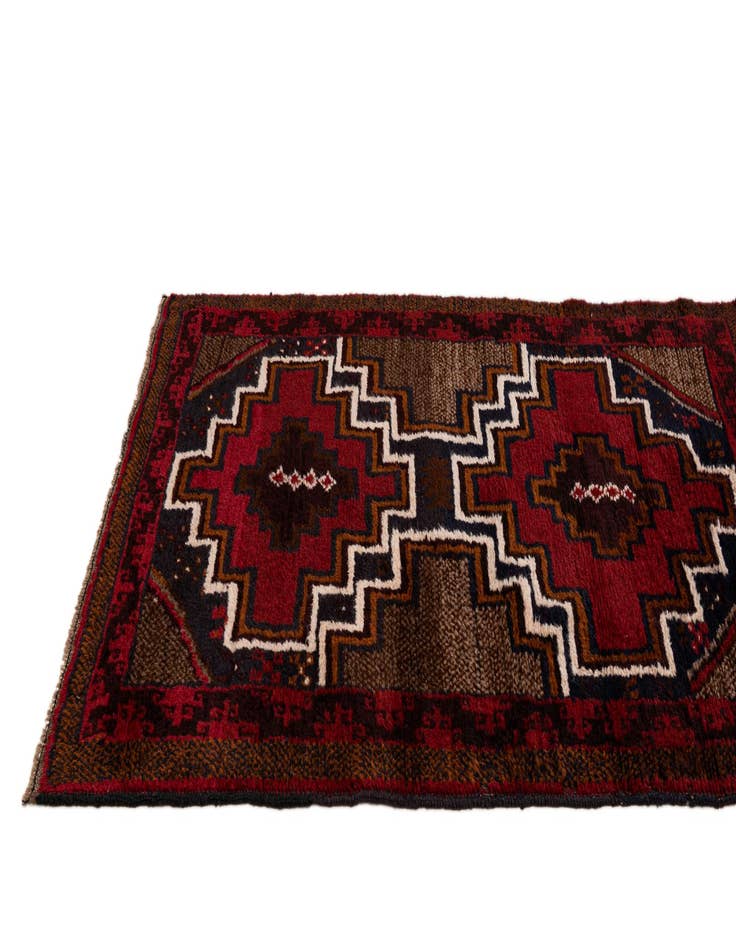 Detail image of  3' x 4' 3  Hand Knotted Balouch Persian Wool Rug