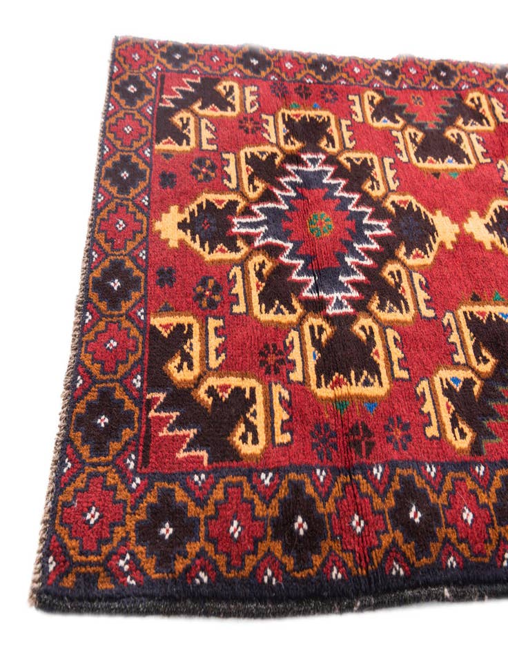 Detail image of  3' x 4' 5  Hand Knotted Balouch Persian Wool Rug