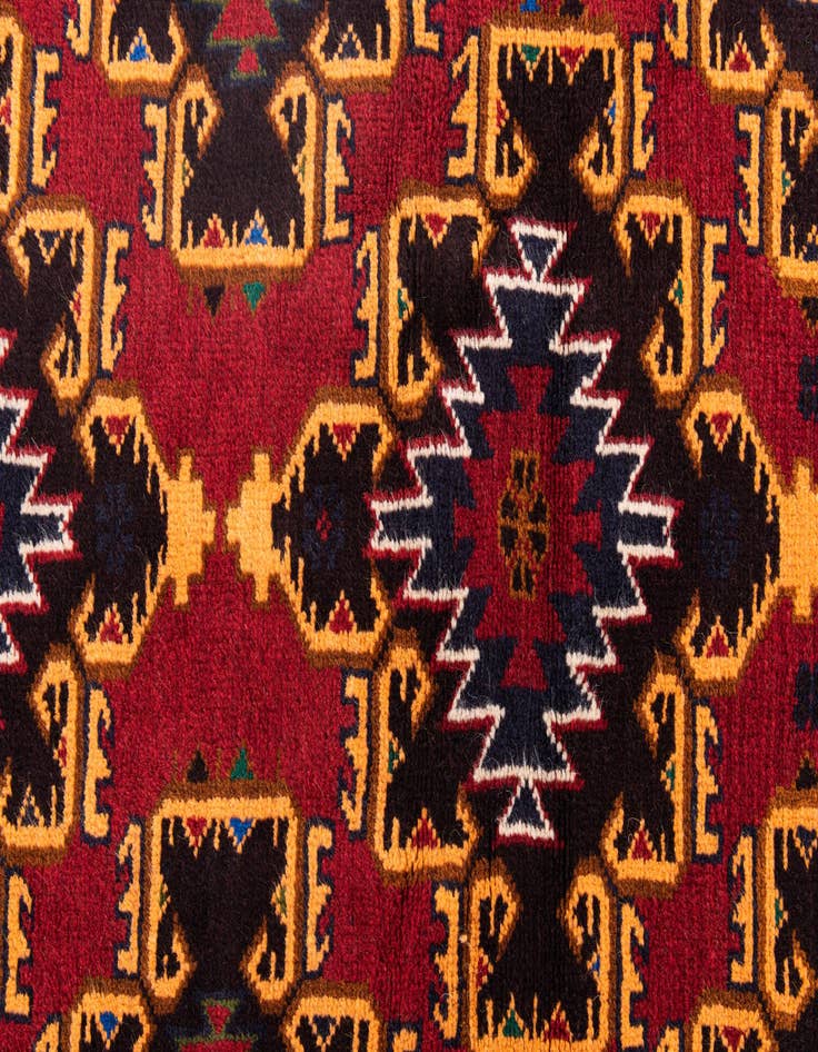 Detail image of  3' x 4' 5  Hand Knotted Balouch Persian Wool Rug
