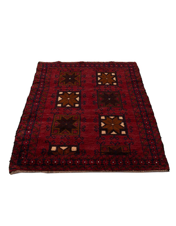 Detail image of  3' x 4' 7  Hand Knotted Balouch Persian Wool Rug