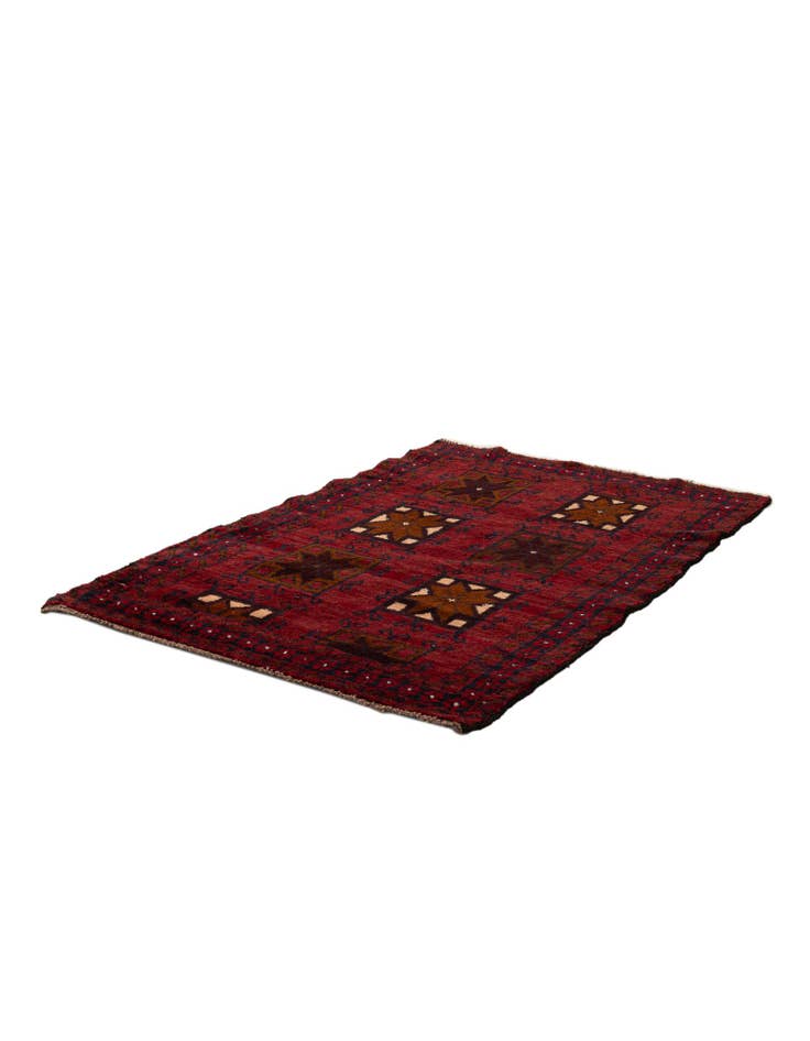 Detail image of  3' x 4' 7  Hand Knotted Balouch Persian Wool Rug