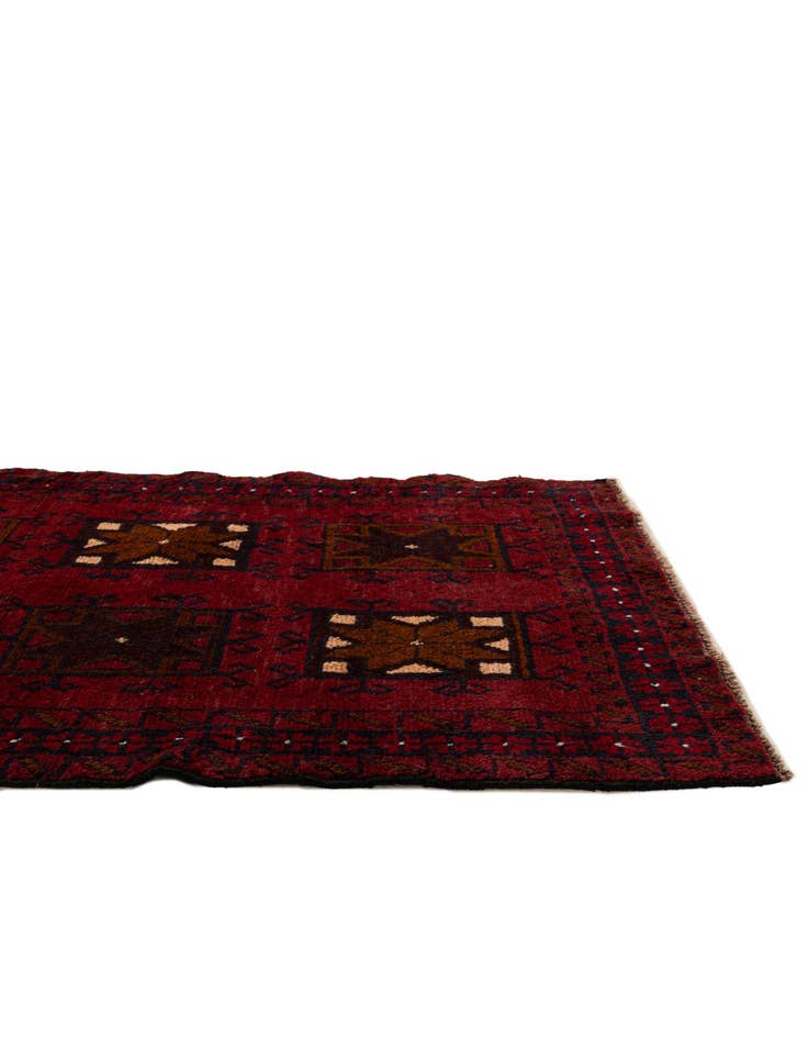 Detail image of  3' x 4' 7  Hand Knotted Balouch Persian Wool Rug