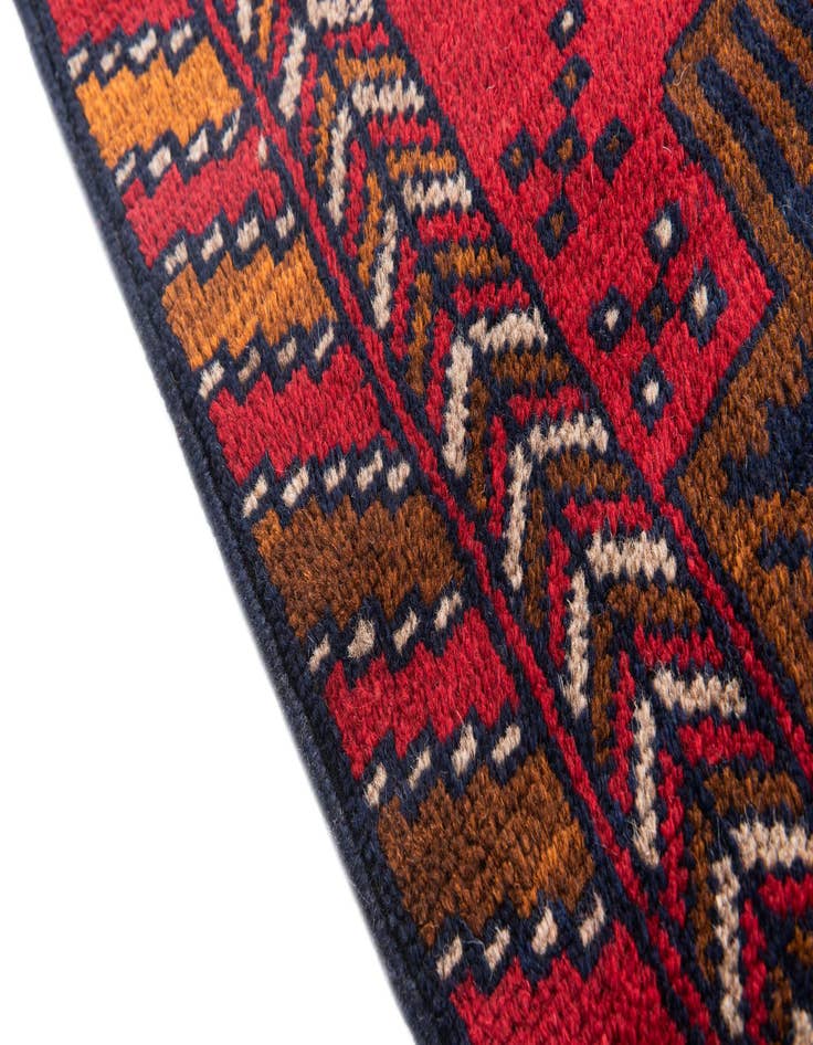 Detail image of  2' 10 x 4' 8  Hand Knotted Balouch Persian Wool Rug