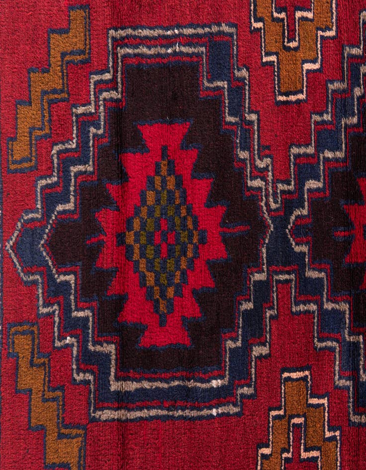 Detail image of  2' 10 x 4' 7  Hand Knotted Balouch Persian Wool Rug