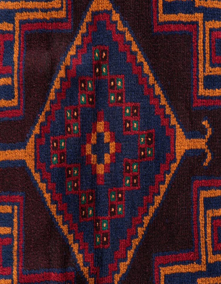 Detail image of 2' 10 x 4' 8 Hand Knotted Balouch Persian Wool Rug