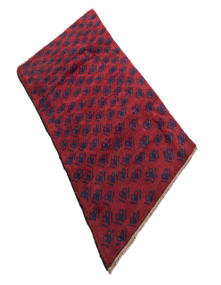 Detail image of  2' 10 x 4' 6  Hand Knotted Balouch Persian Wool Rug