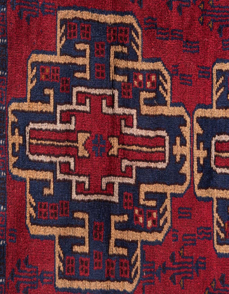 Detail image of  2' 10 x 4' 6  Hand Knotted Balouch Persian Wool Rug