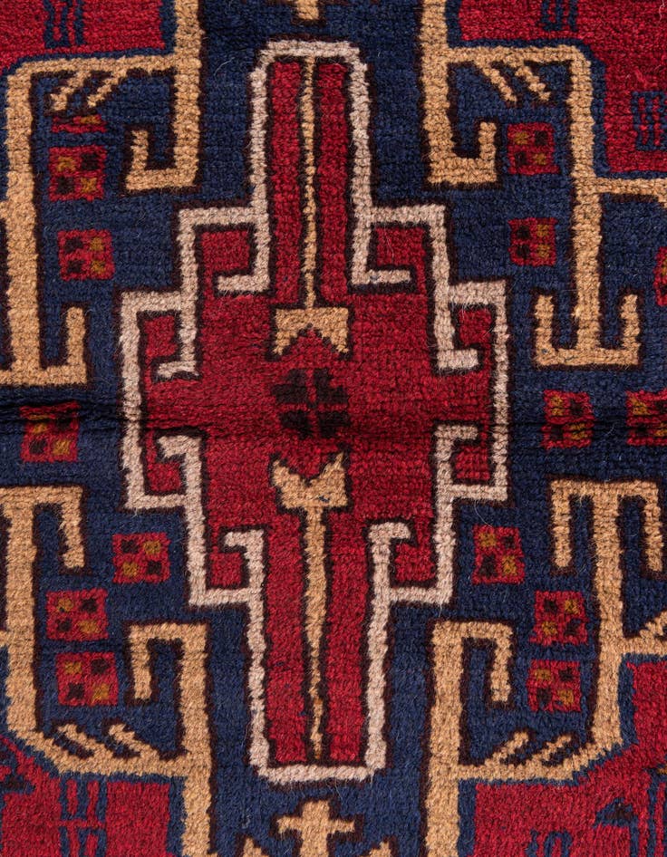 Detail image of  2' 10 x 4' 6  Hand Knotted Balouch Persian Wool Rug