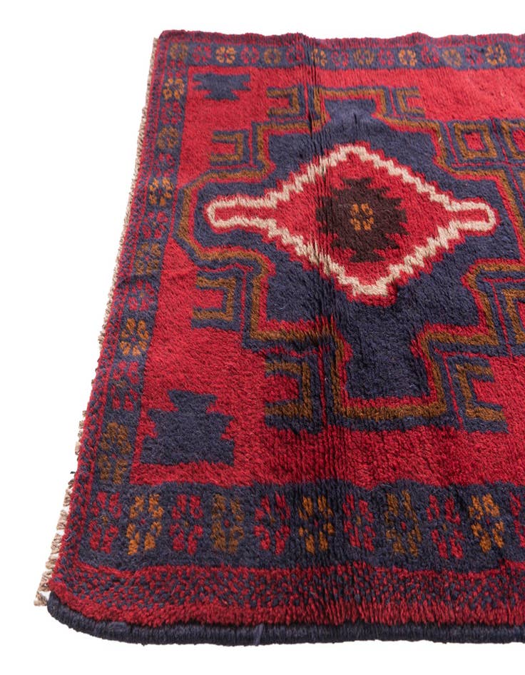 Detail image of  2' 9 x 4' 7  Hand Knotted Balouch Persian Wool Rug