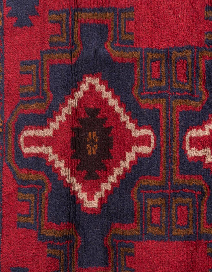 Detail image of  2' 9 x 4' 7  Hand Knotted Balouch Persian Wool Rug