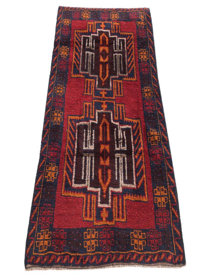 Detail image of  3' x 4' 8  Hand Knotted Balouch Persian Wool Rug