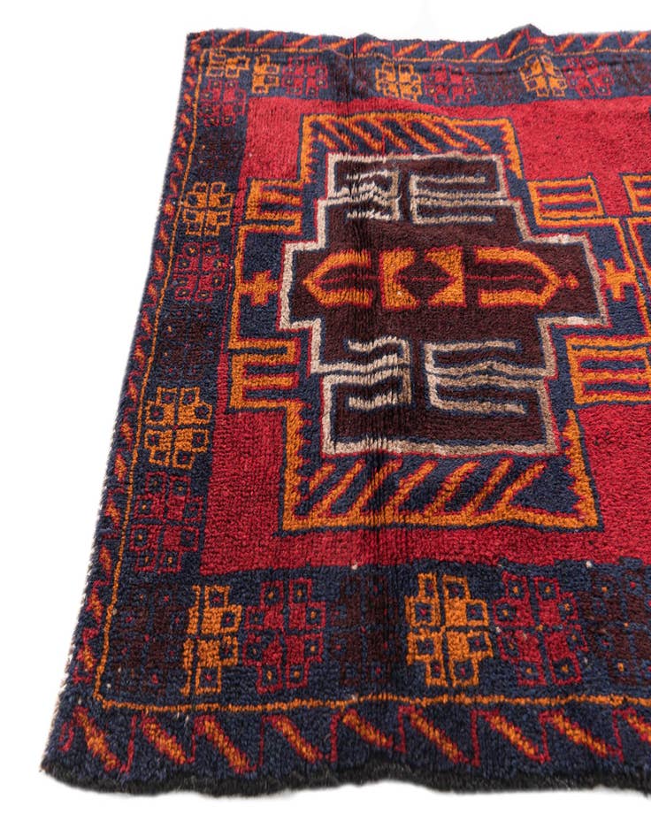 Detail image of  3' x 4' 8  Hand Knotted Balouch Persian Wool Rug