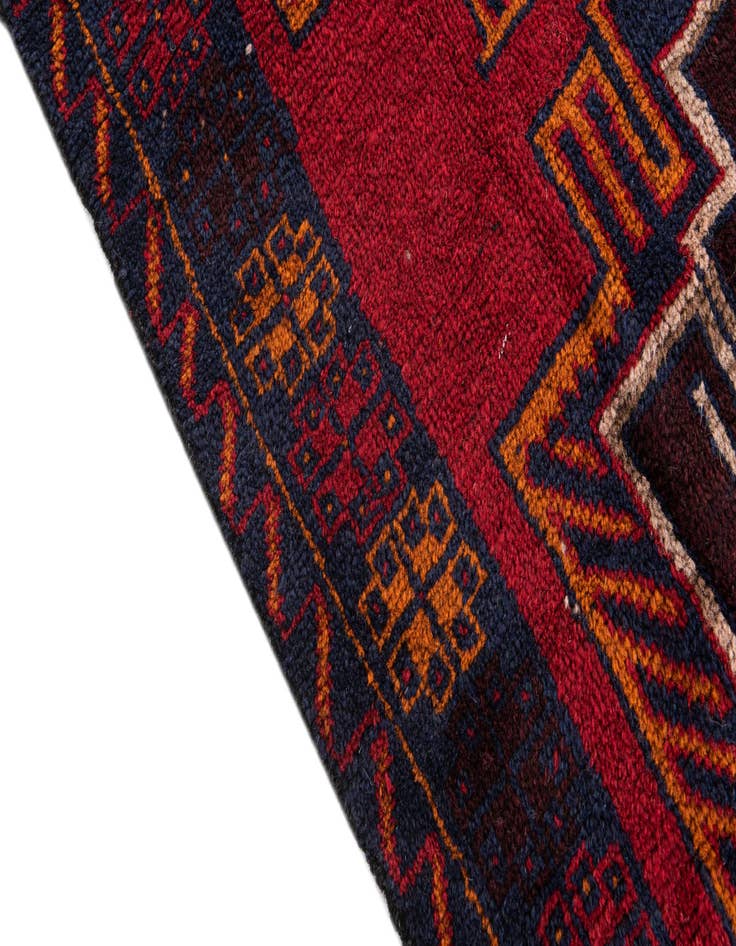 Detail image of  3' x 4' 8  Hand Knotted Balouch Persian Wool Rug