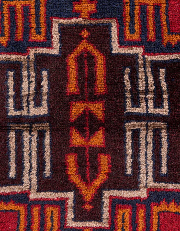 Detail image of  3' x 4' 8  Hand Knotted Balouch Persian Wool Rug