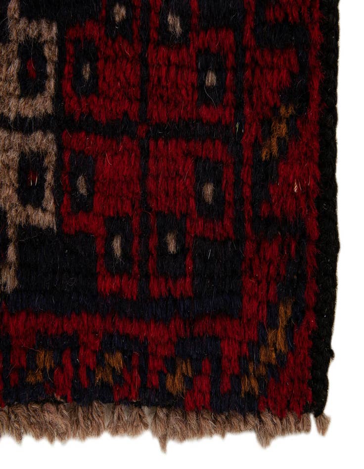 Detail image of  2' 10 x 4' 7  Hand Knotted Balouch Persian Wool Rug