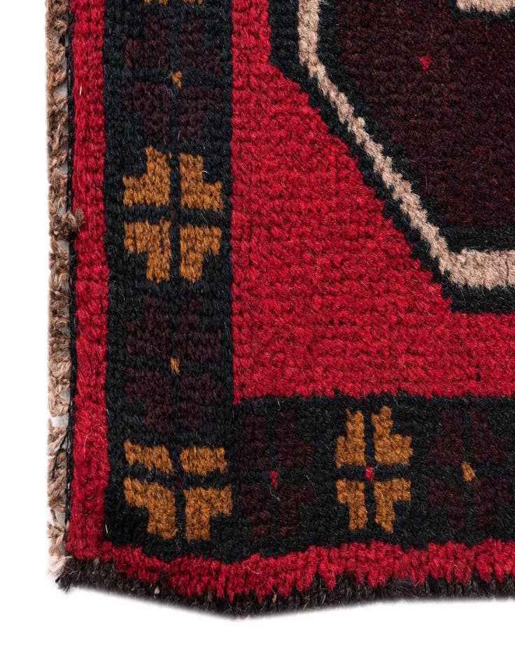 Detail image of  2' 9 x 4' 7  Hand Knotted Balouch Persian Wool Rug