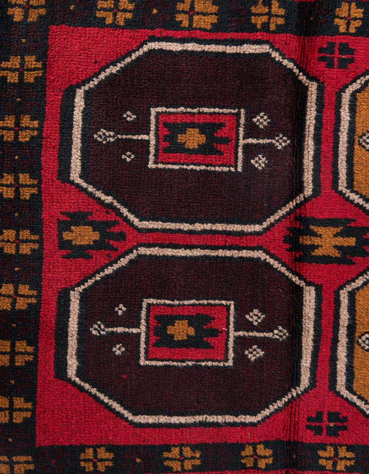 Detail image of  2' 9 x 4' 7  Hand Knotted Balouch Persian Wool Rug