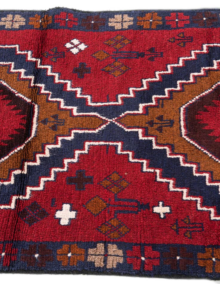 Detail image of  2' 9 x 4' 9  Hand Knotted Balouch Persian Wool Rug