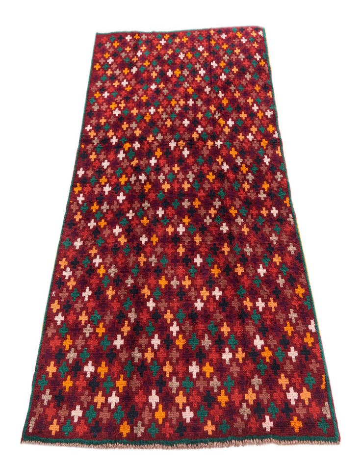 Detail image of  3' 10 x 6'  Hand Knotted Balouch Wool Rug