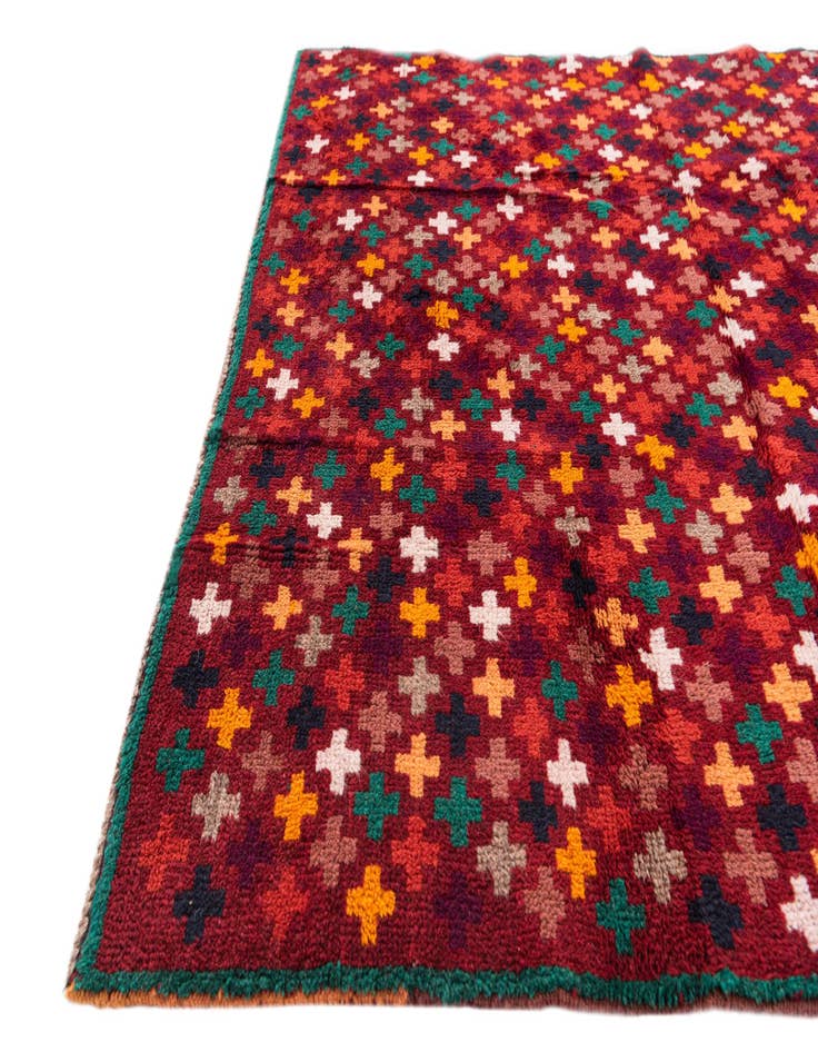 Detail image of  3' 10 x 6'  Hand Knotted Balouch Wool Rug