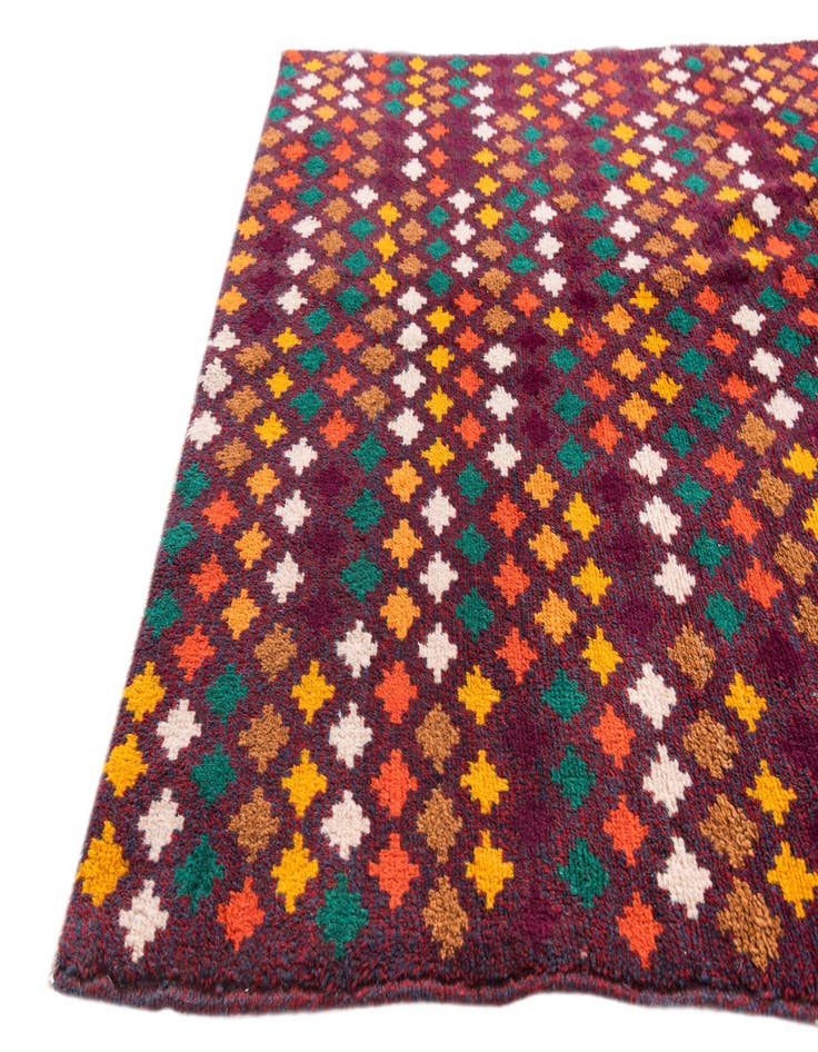 Detail image of  4' x 5' 9  Hand Knotted Balouch Wool Rug