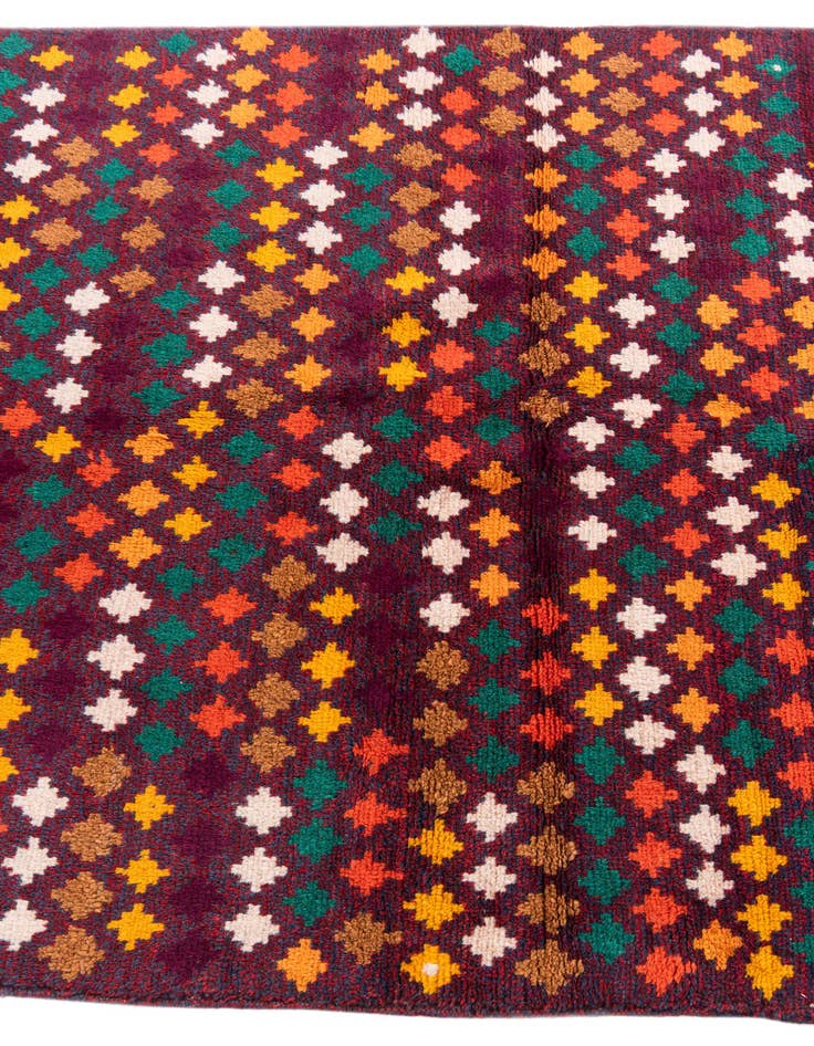 Detail image of  4' x 5' 9  Hand Knotted Balouch Wool Rug