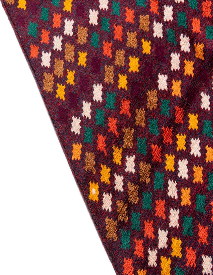 Detail image of  4' x 5' 9  Hand Knotted Balouch Wool Rug