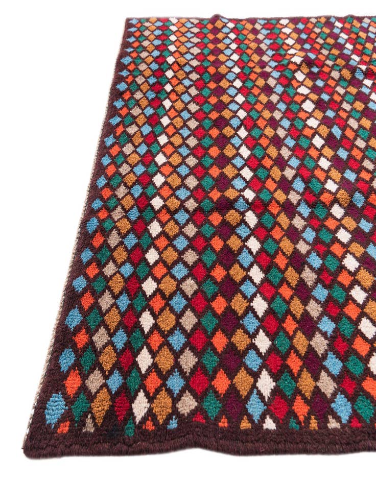 Detail image of  4' x 5' 9  Hand Knotted Balouch Wool Rug