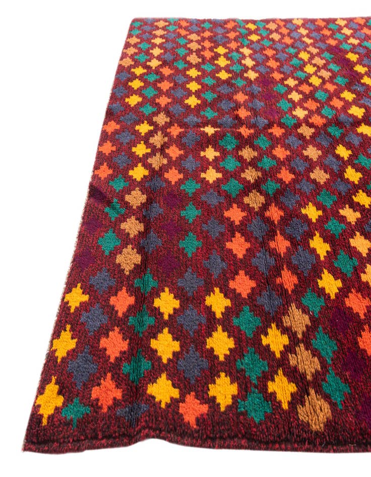 Detail image of  4' x 6' 5  Hand Knotted Balouch Wool Rug