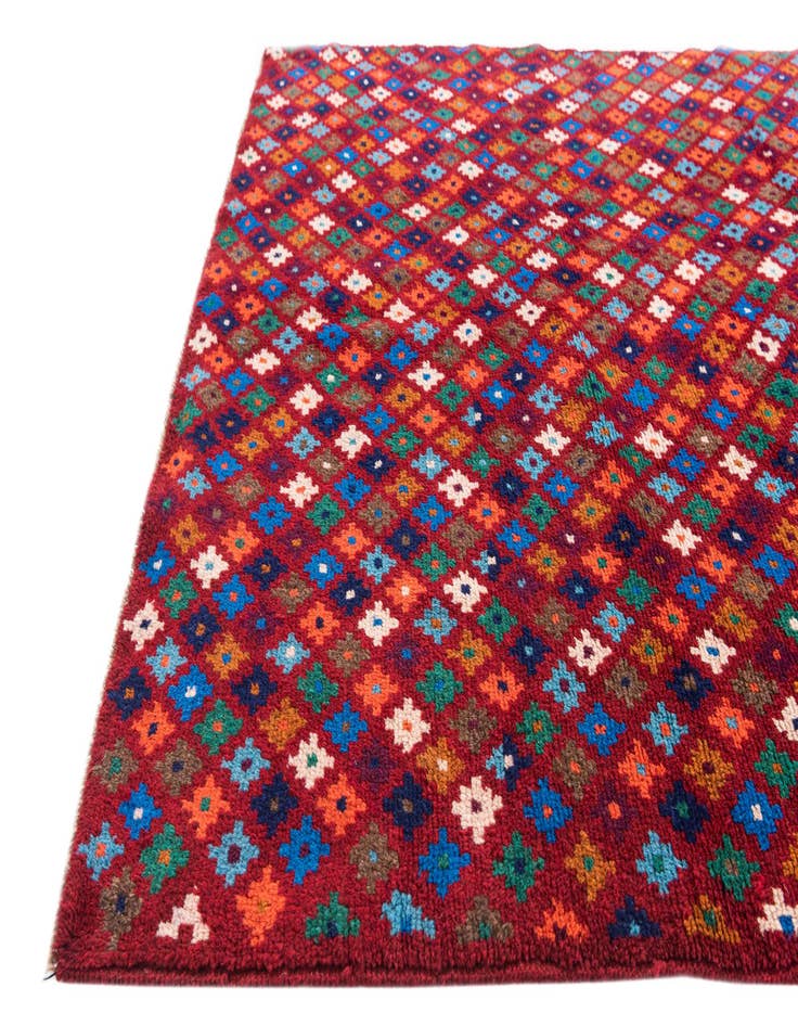 Detail image of  4' x 6' 1  Hand Knotted Balouch Wool Rug