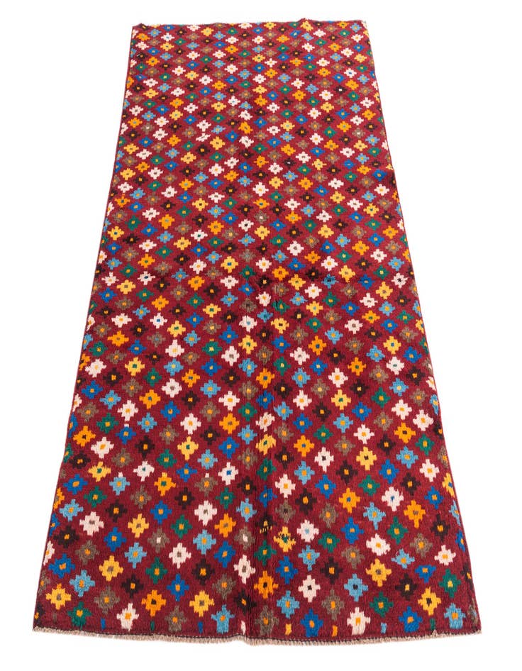 Detail image of  4' x 5' 9  Hand Knotted Balouch Wool Rug