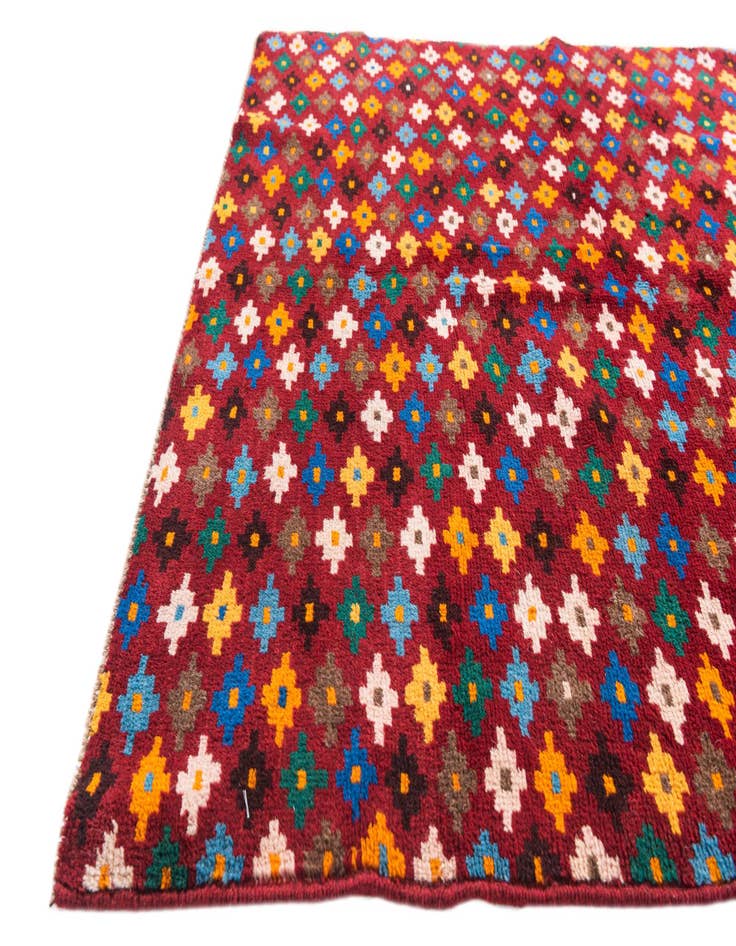 Detail image of  4' x 5' 9  Hand Knotted Balouch Wool Rug