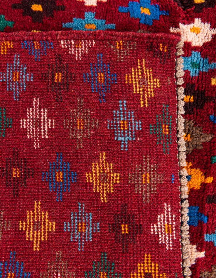 Detail image of  4' x 5' 9  Hand Knotted Balouch Wool Rug
