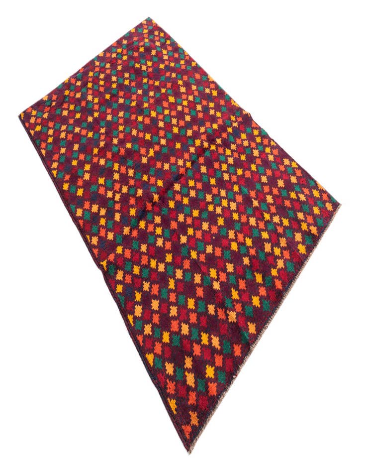 Detail image of  4' x 6' 1  Hand Knotted Balouch Wool Rug