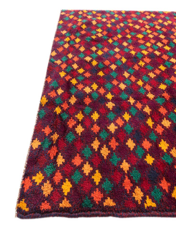 Detail image of  4' x 6' 1  Hand Knotted Balouch Wool Rug