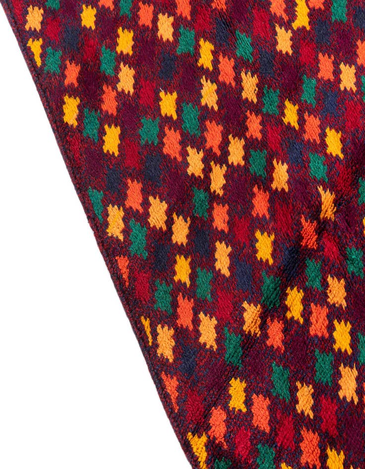 Detail image of  4' x 6' 1  Hand Knotted Balouch Wool Rug