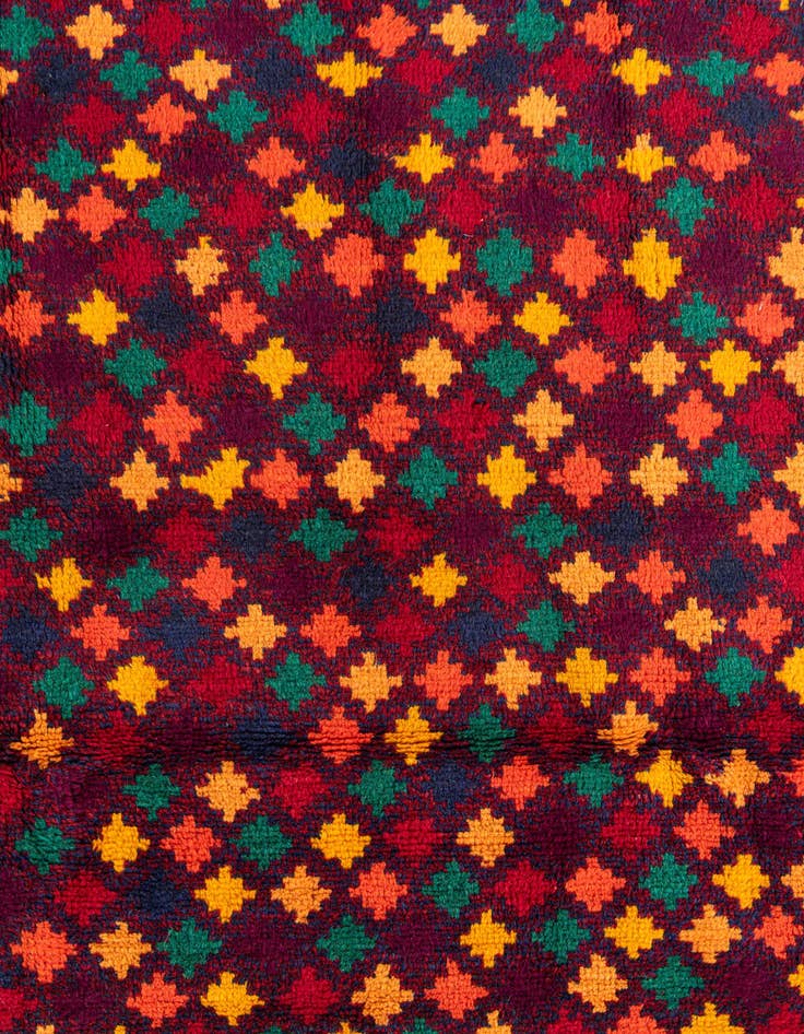 Detail image of  4' x 6' 1  Hand Knotted Balouch Wool Rug