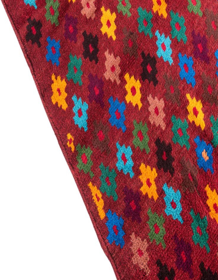 Detail image of  3' 4 x 4' 9  Hand Knotted Balouch Wool Rug