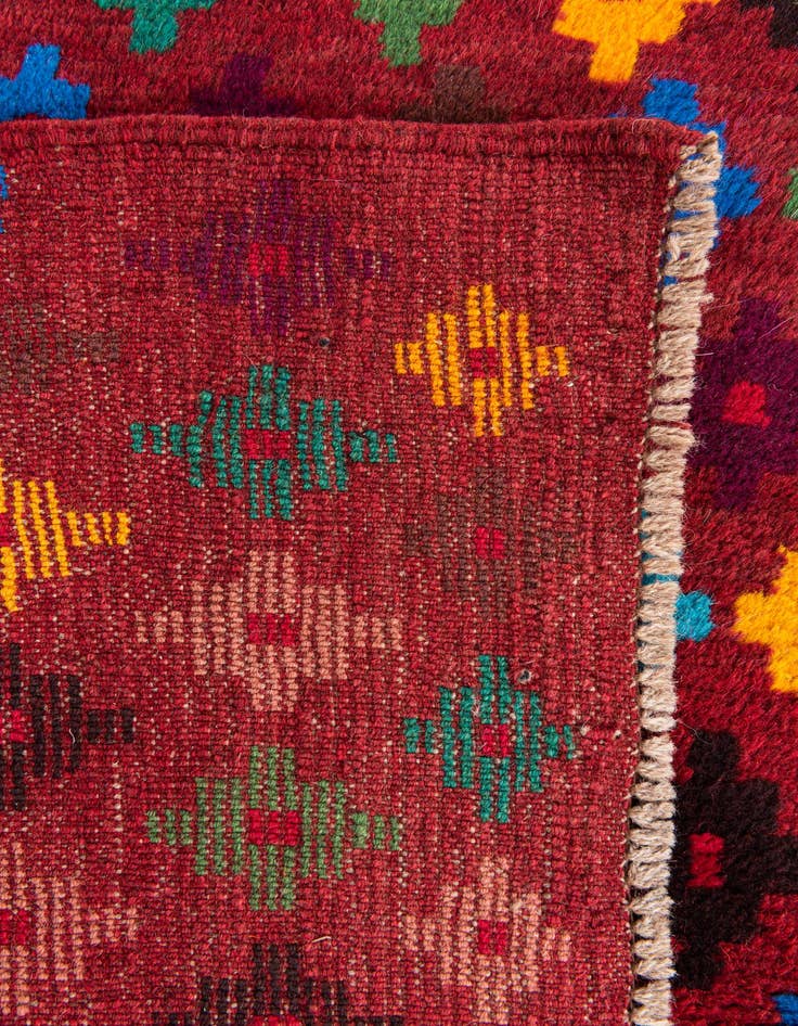 Detail image of  3' 4 x 4' 9  Hand Knotted Balouch Wool Rug