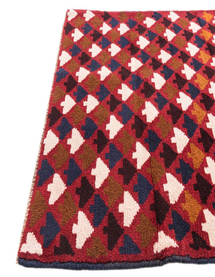 Detail image of  3' x 4' 4  Hand Knotted Balouch Wool Rug